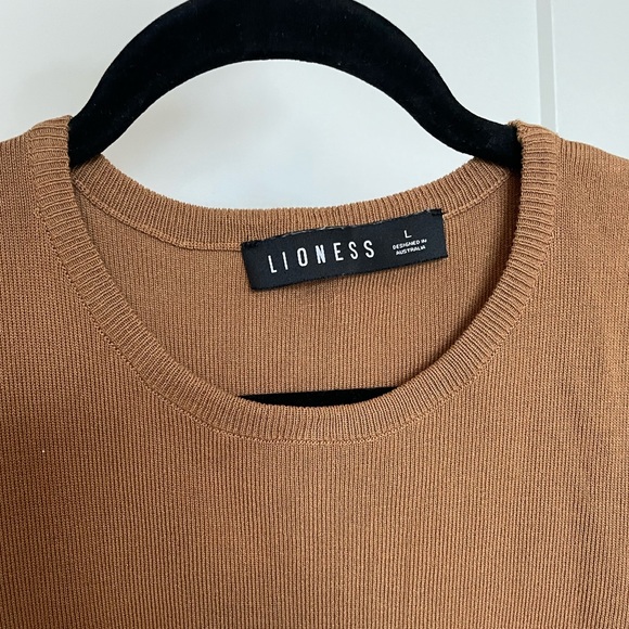 Lioness Dress, Size Large, camel color - Picture 5 of 5